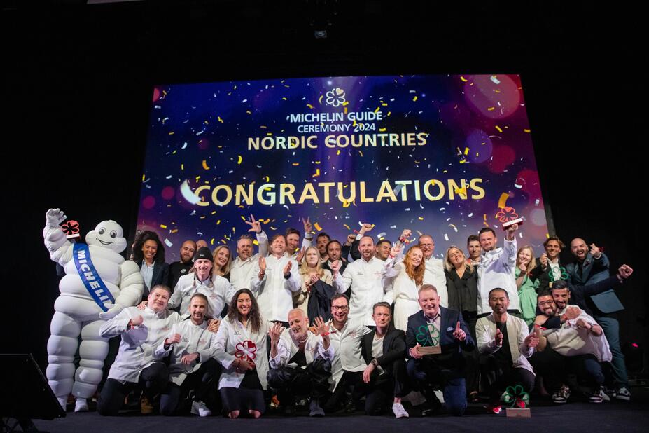 Michelin guide ceremony winners.